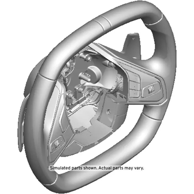 C8 Corvette Suede Steering Wheel, Red Stitching & Stripe (Heated)