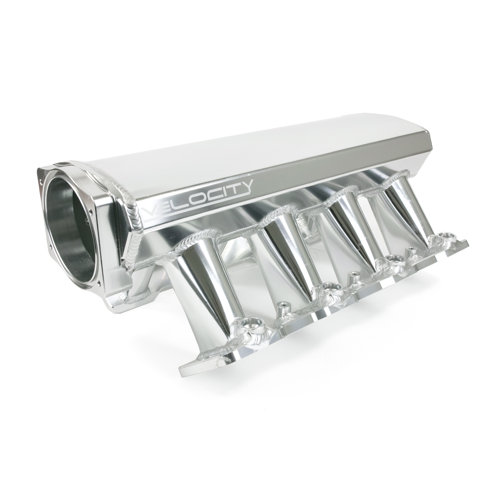 GM LS1/LS2/LS6 Cathedral Port Straight Hi Ram Black TSP Velocity Fabricated Aluminum Intake Manifold