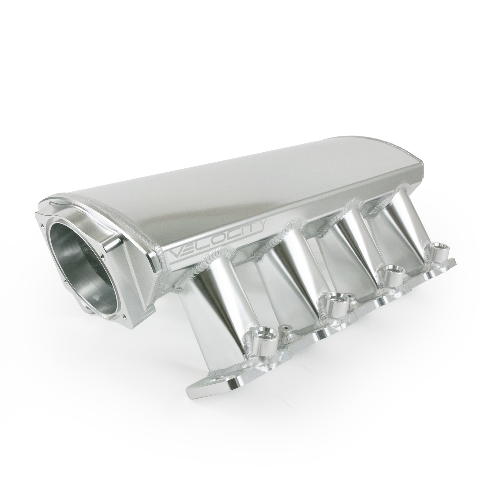 GM LS7 Raised Rectangle Port Angled Low Profile Black TSP Velocity Fabricated Aluminum Intake Manifold