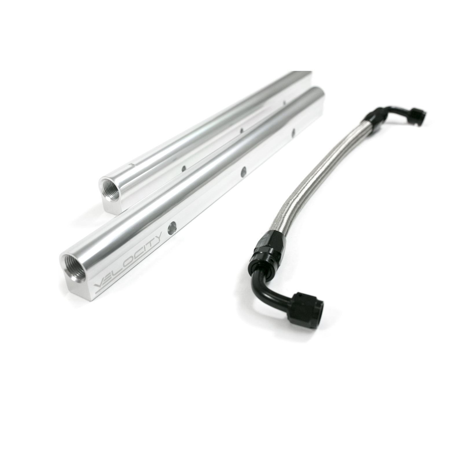 GM LS3/L92 TSP Velocity Silver Billet Aluminum Fuel Rails w/ Crossover Pipe