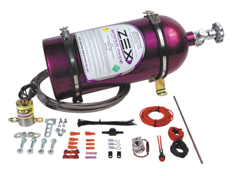 ZEX Nitrous Show Purge Kit with Red Light and Polished Bottle, Purge Kit, Corvette, Camaro and others