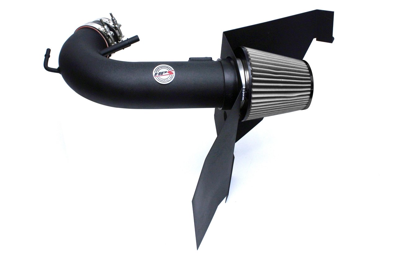 HPS Performance Shortram Air Intake 2015-2017 Ford Mustang GT V8 5.0L, Includes Heat Shield, Black