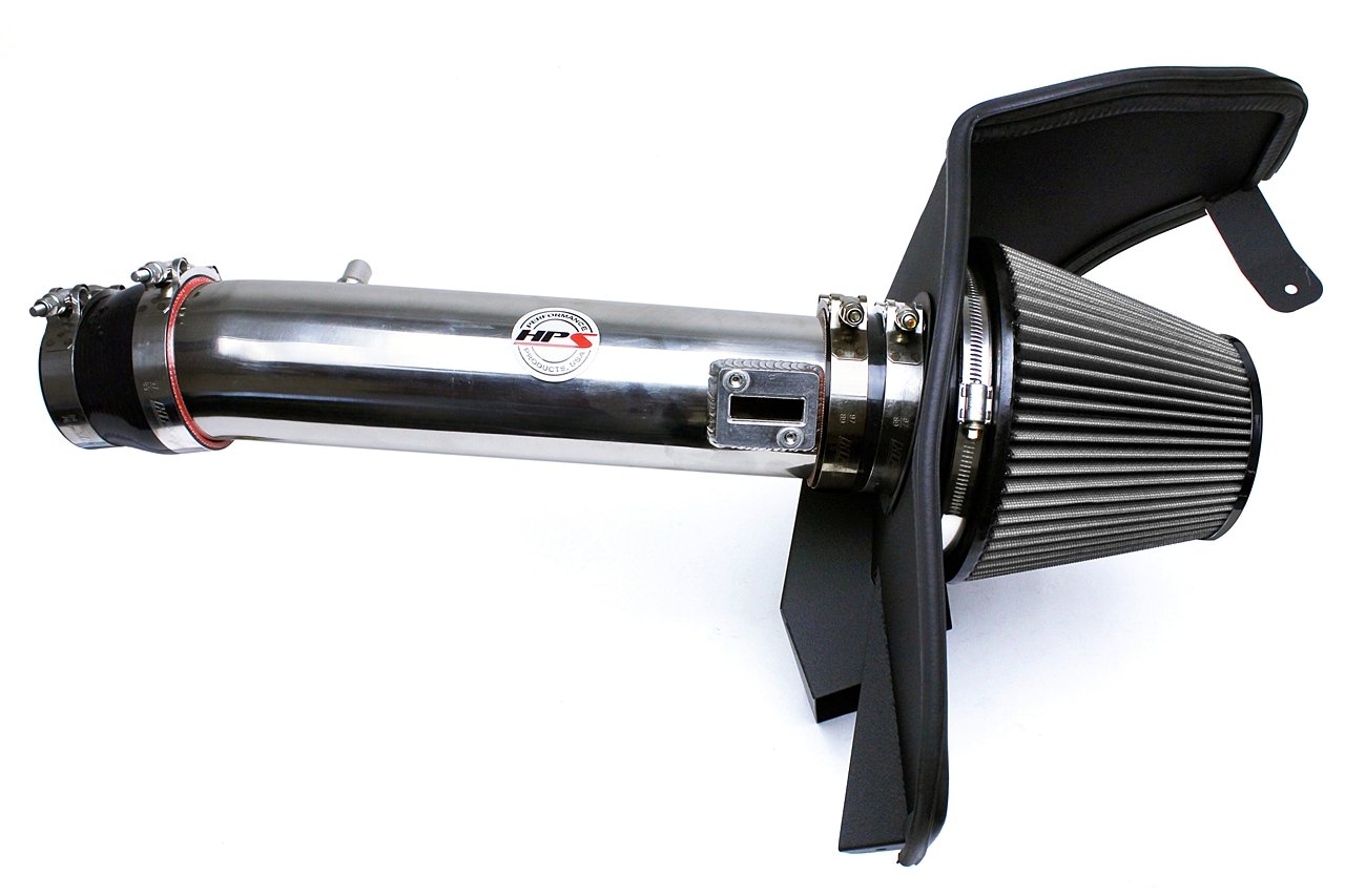 HPS Performance Shortram Air Intake 2011-2014 Ford Mustang 3.7L V6, Includes Heat Shield, Polish