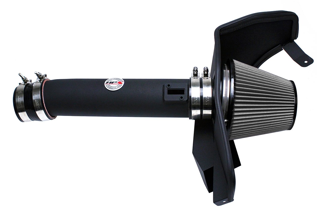 HPS Performance Shortram Air Intake 2011-2014 Ford Mustang 3.7L V6, Includes Heat Shield, Black