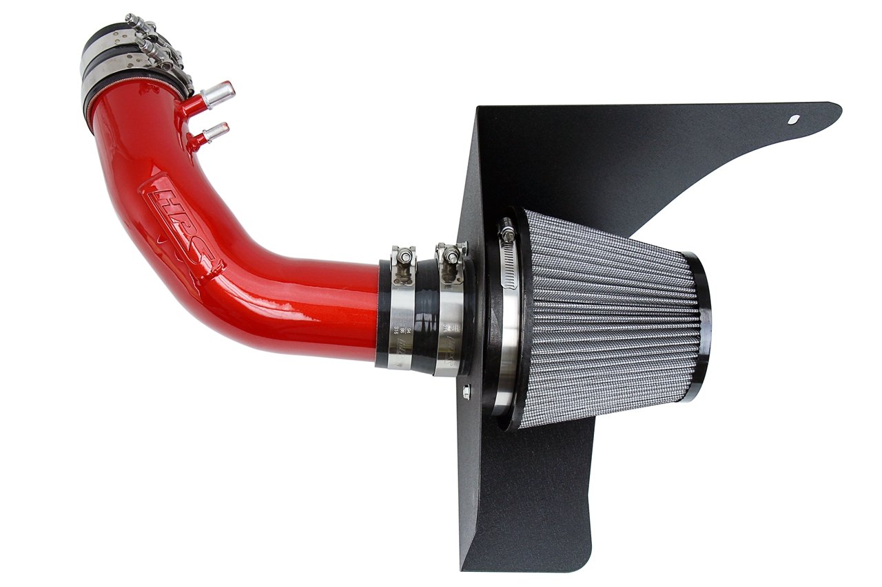 HPS Performance Cold Air Intake Kit 15-17 Ford Mustang 3.7L V6, Includes Heat Shield, Red