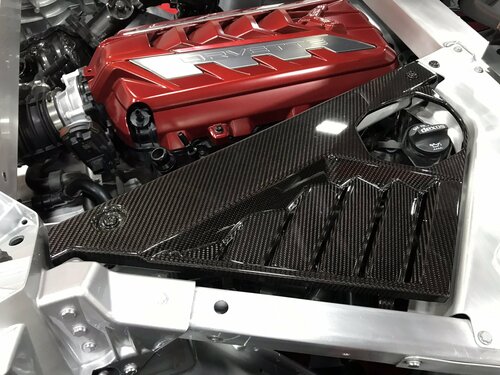 20-22+ C8 Corvette Carbon Fiber Engine Appearance Package Covers (Includes 2) - GM