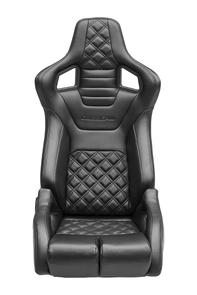 Corbeau Sportline  Racing Seat, RRB Black Vinyl / Carbon Diamond Black Stitch, 84912PR