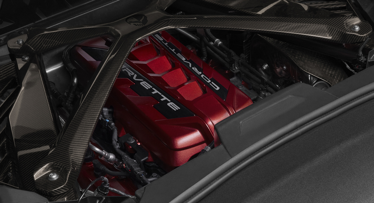 20-24+ C8 Corvette LT2/LT6 Carbon Fiber X Strut Brace (Coupe Only) GM OEM