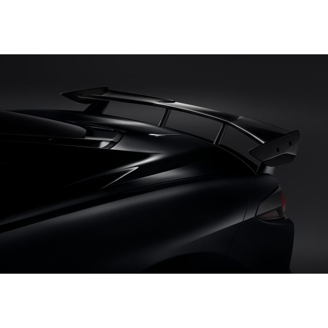C8 Corvette, Stingray High Wing Spoiler Kit in Black, GM OEM