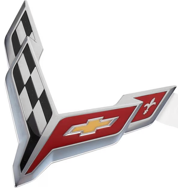 23-27+ C8 Z06/Grand Sport/ZR1 Corvette Rear Trunk Emblem (Coupe)(Polished) - Gen