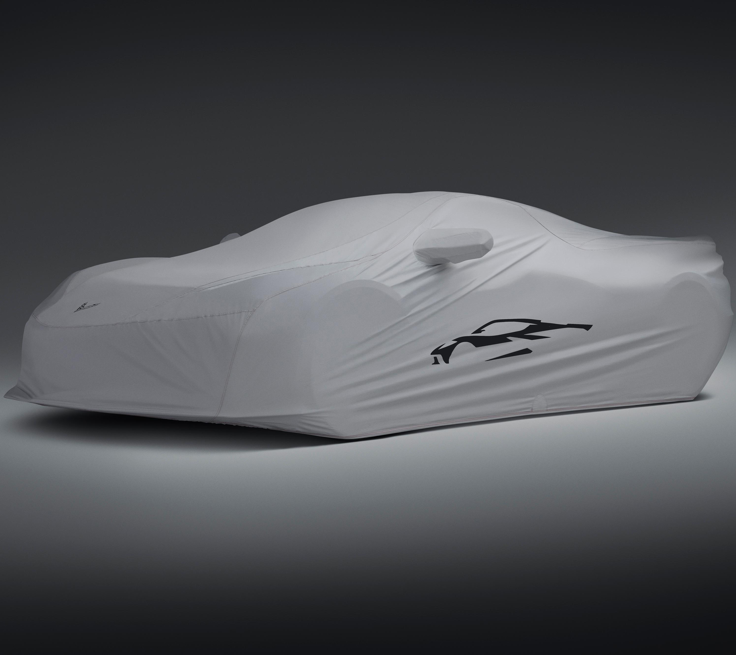 20-27+ C8 Corvette Premium Outdoor Car Cover in Gray W/ C8 Silhouette - General
