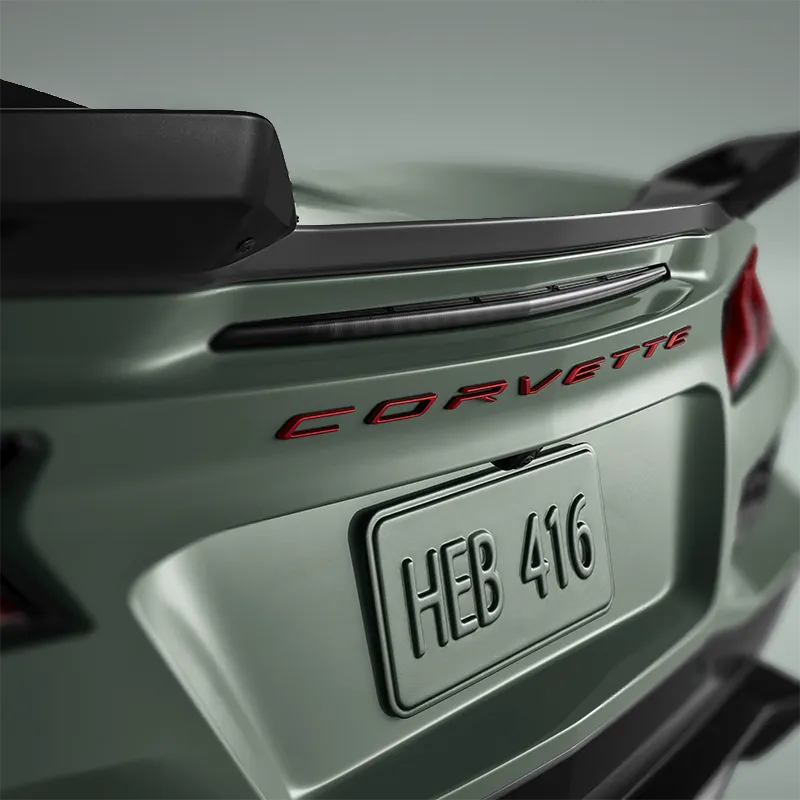 2024+ C8 Corvette Z06 Script Emblem (Edge Red) - GM