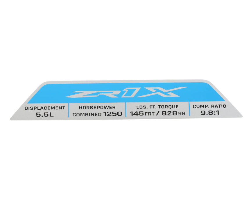 25-27+ C8 ZR1X Engine Plaque - General Motors