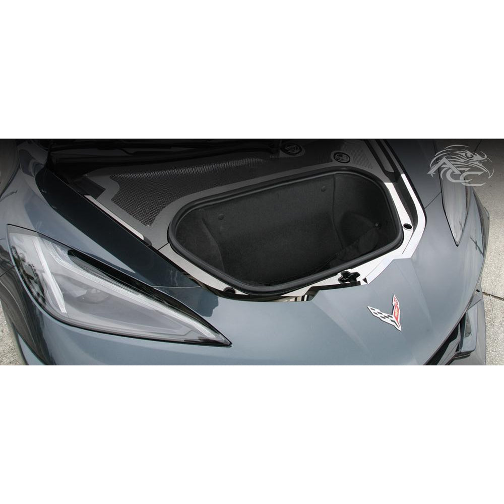 C8 Corvette, Front Nose Cap 4Pc, Polished Stainless Steel