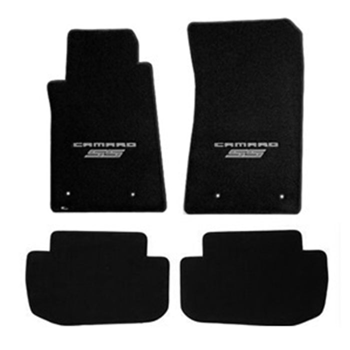 Camaro SS Floor Mats 4 Pc. Set (Silver Lettering & SS Logo)