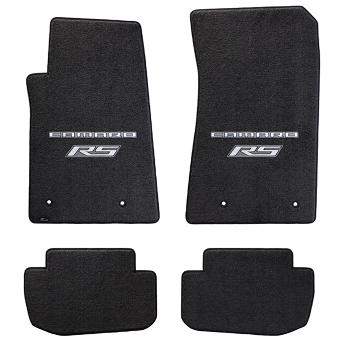 Camaro Floor Mats 4 Pc. Set (Silver Lettering & RS Logo)
