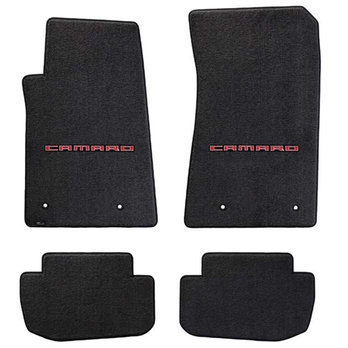 Camaro Floor Mats 4 Pc. Set (Red Lettering)