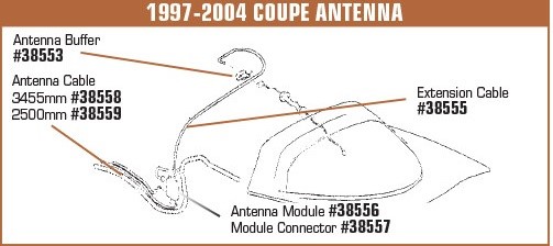 C5 Corvette Antenna Cable. 2500 mm  Part # 12162816