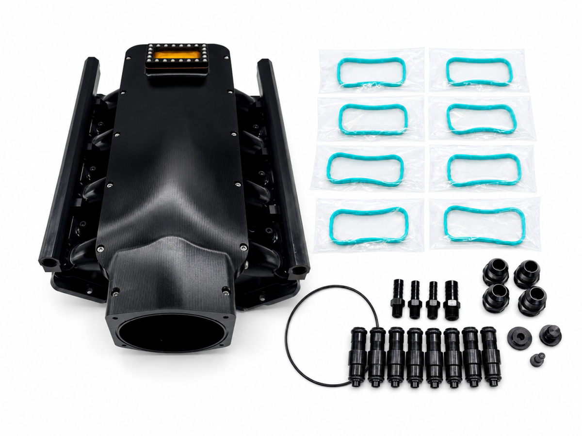 Granatelli ZILLA Black Billet LS Intake Manifold - 120mm Inlet - 980120