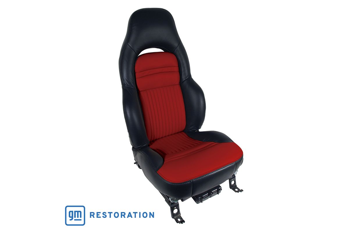 C5 1997-2004 Chevrolet Corvette 100% Leather Two Tone Sport Seat Cover Set - CA
