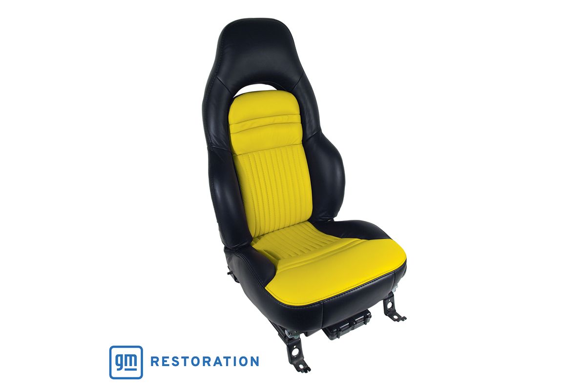 C5 1997-2004 Chevrolet Corvette 100% Leather Two Tone Sport Seat Cover Set - CA