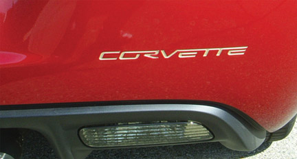 2005-2013 C6 Corvette Letters, Lettering Set Rear Acrylic Black