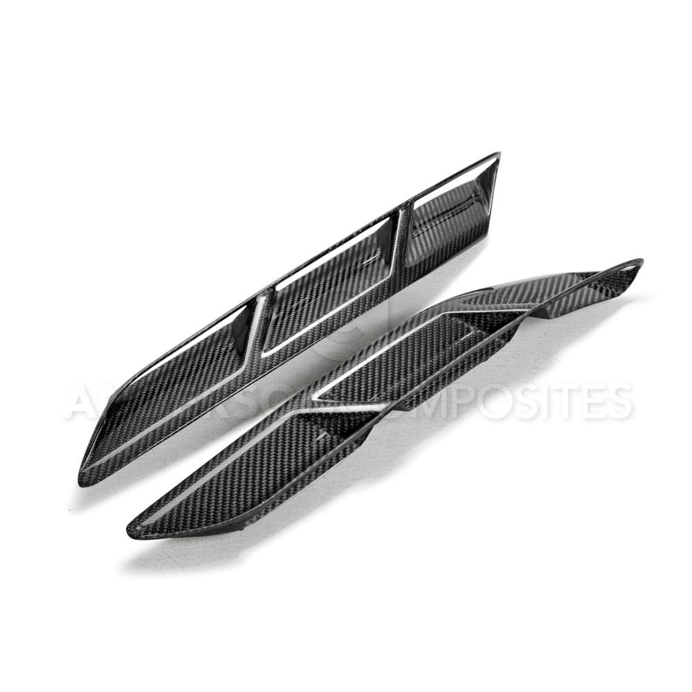 2014-2018 Chevrolet Corvette C7 Stingray Carbon Fiber Front Side Fender Vents, Pair