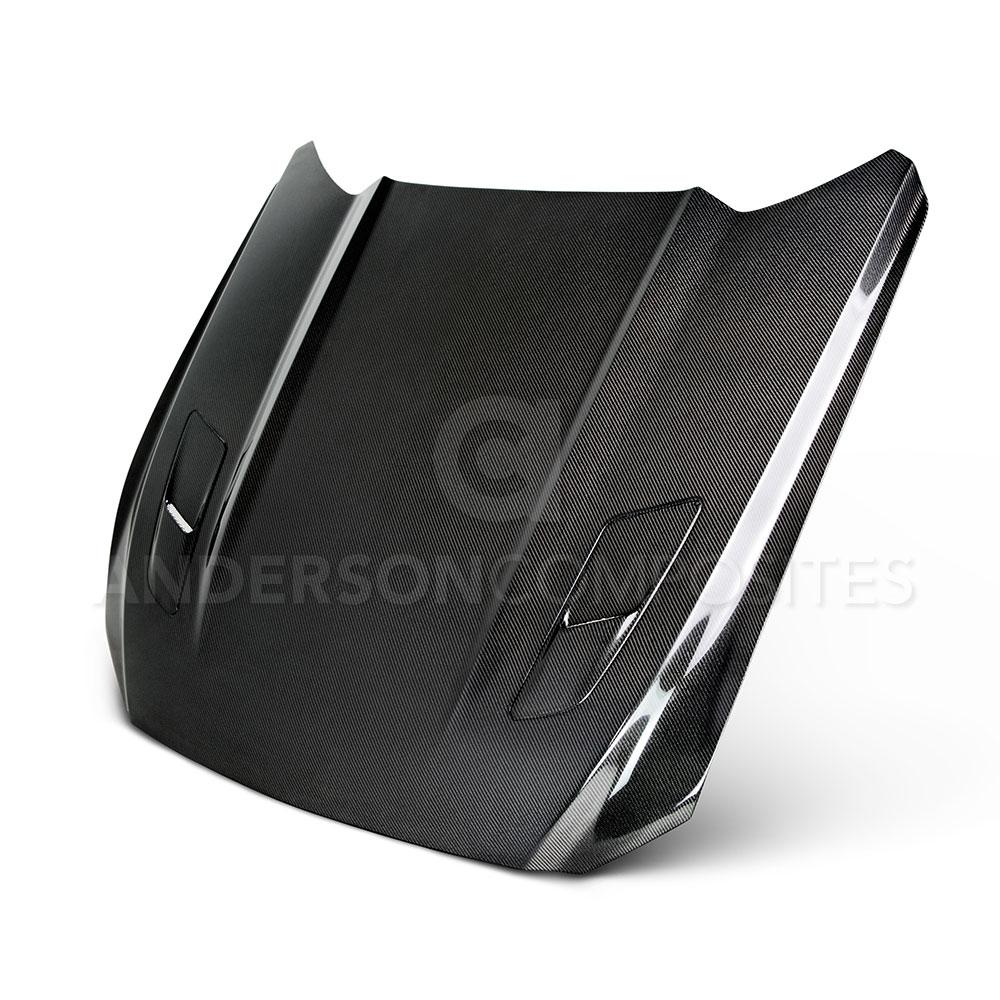 2015-2017 FORD MUSTANG GT TYPE-OE Type-OE (GT Style with hood vents) double sided carbon fiber hood for 2015-2017 Ford Mustang