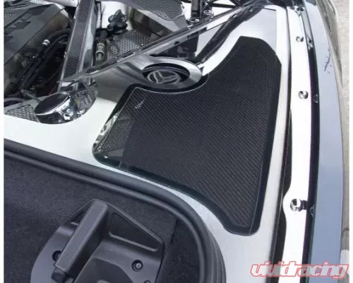 American Car Craft Brushed Finish Fender Covers w/Carbon Fiber Inserts Chevrolet C8 Corvette Stingray 2020-2024