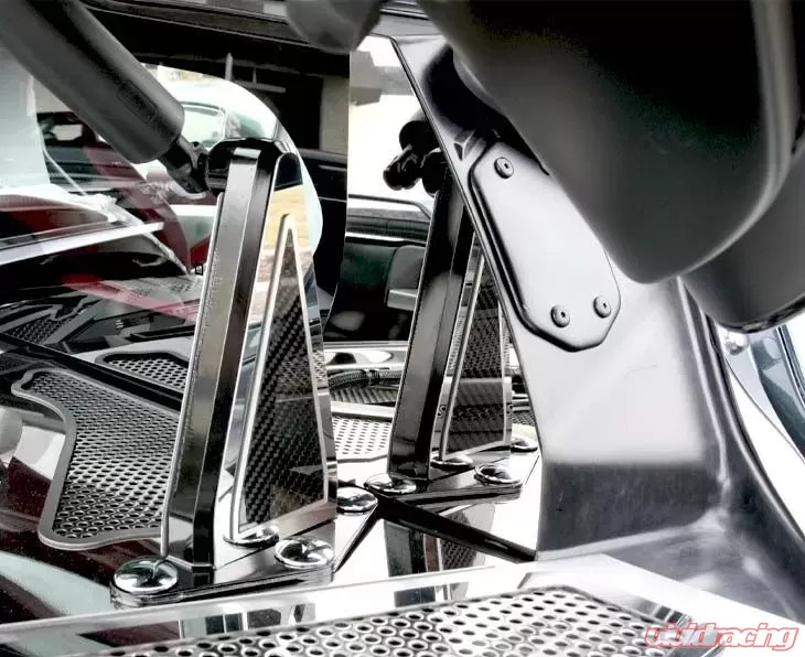 American Car Craft Carbon Fiber w/Brushed Trim Rear Window Accent Chevrolet Corvette Coupe C8 2020-2024
