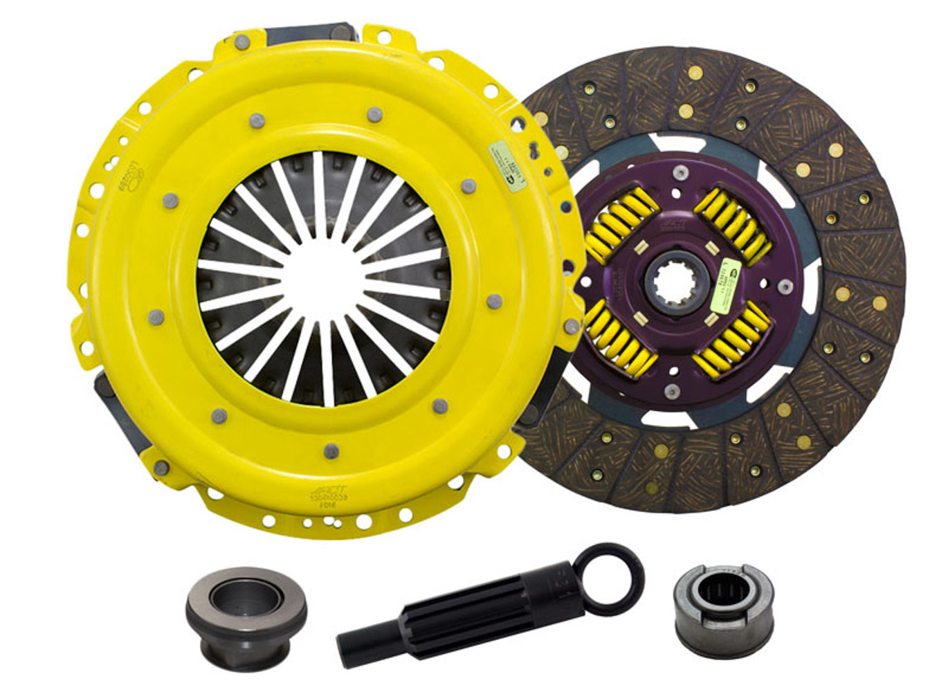 ACT Clutch Kit, Heavy Duty, Single Disc, 11" Dia. 1-1/16" x 10 Spline, Sprung Hub, Organic, Ford Modular, Ford Mus