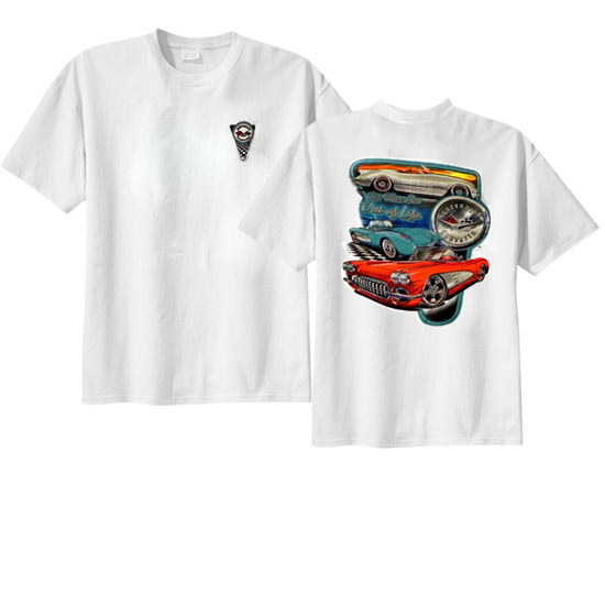 Corvette Get More Out Of Life White Tee X-Large -ACVM-023