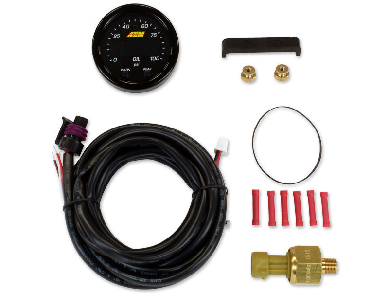 AEM Pressure Gauge, X-Series, 0-100 psi, Electric, Digital, 2-1/16" Diameter
