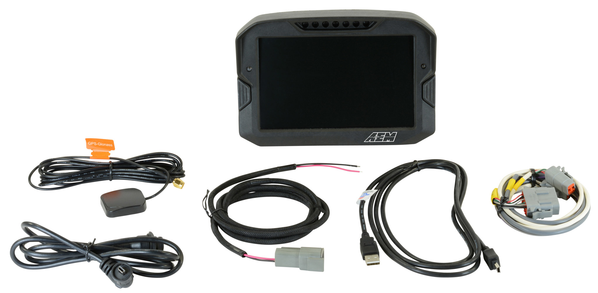 AEM Digital Dash, CD-7LG Carbon, DTM Style, Connectors Included, GPS/Logging