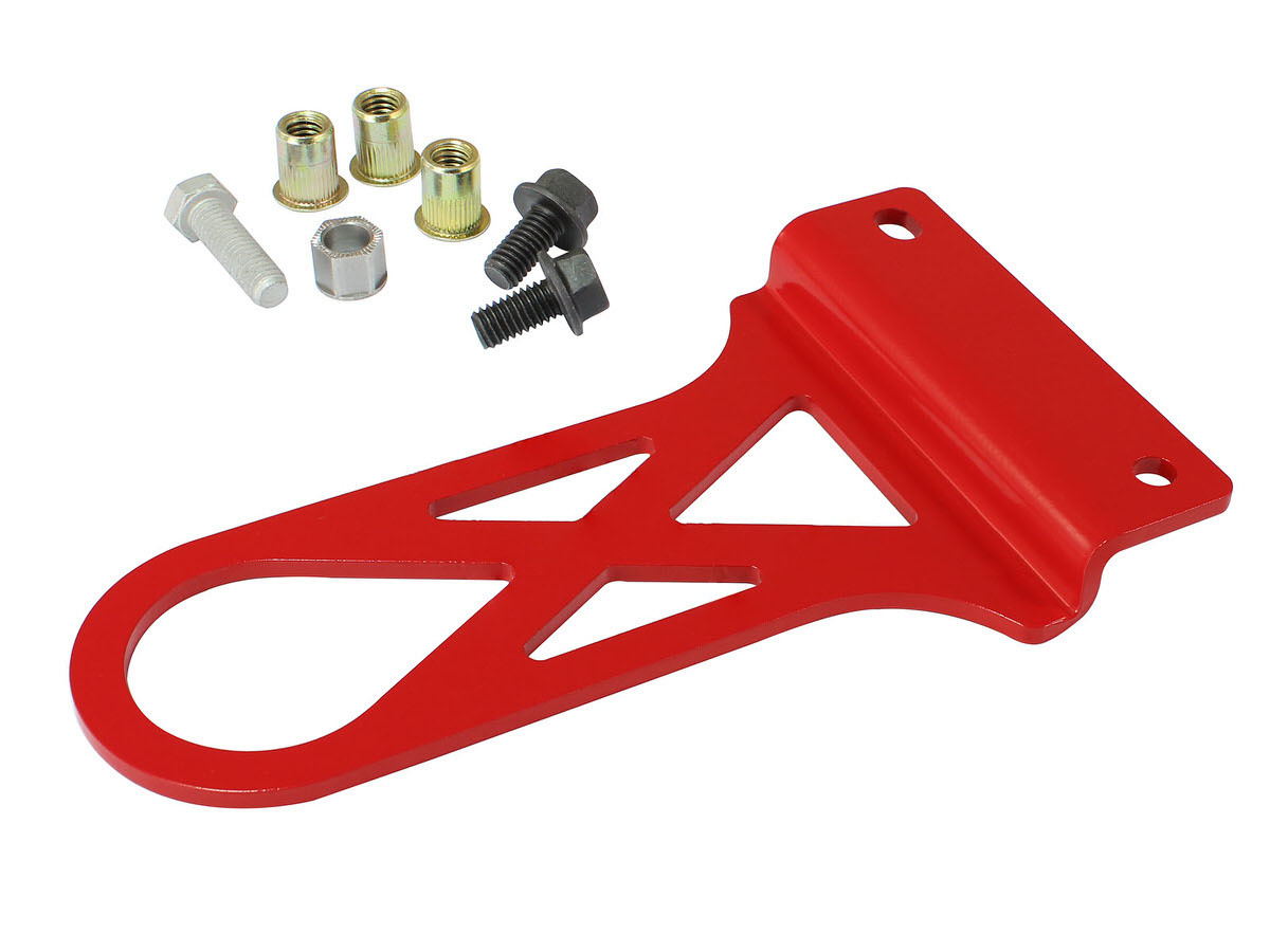 AFE Tow Hook, Control PFADT Series, Bolt-On, Front, Steel, Red, Chevy Corvette 1997-2004, Each