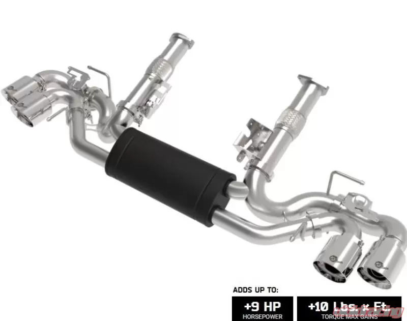 aFe POWER Mach 304 Stainless Catback Exhaust w/ Polished Muffler (w/ NPP) Chevrolet Corvette C8 V8 6.2L 2020-2023