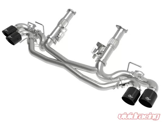 aFe POWER Mach Force-XP Cat-Back Exhaust Without Muffler Black Chevrolet Corvette C8 V8 2020-2023