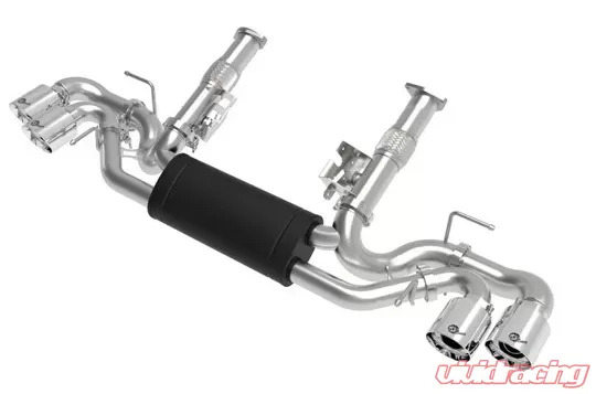 aFe POWER Mach Force-Xp 304 Stainless Catback Exhaust w/ Polished Muffler (No NPP) Chevrolet Corvette C8 V8 6.2L 2020-2023