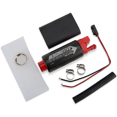Aeromotive Fuel Pump, 340 Stealth, Electric, In-Tank, 340 lph at 90 psi, Center Filter Sock Inlet, 0.362" Outlet, Install
