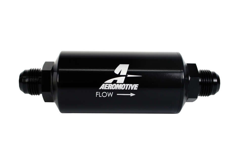 AEROMOTIVE 10an Inline Fuel Filter 10 Micron 2in OD Black