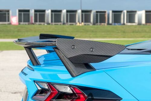 20-23+ C8 Corvette Carbon Fiber High-Wing Spoiler Winglets, AGMotorsports