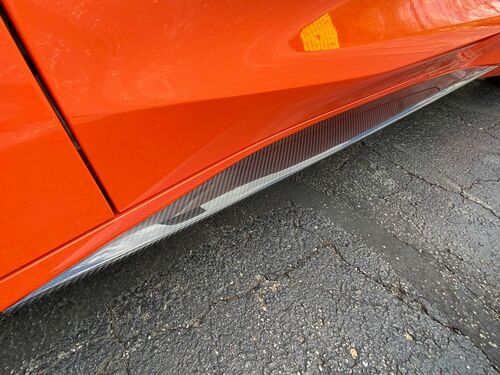 20-23+ C8 Corvette Carbon Fiber Rocker Panel Extensions, AGMotorsports