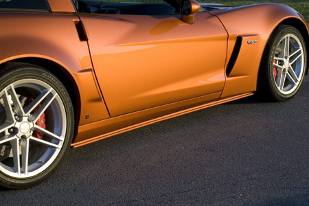 C6 Corvette Side Skirts for C6 Z06, Grand Sport Corvette - Fiberglass