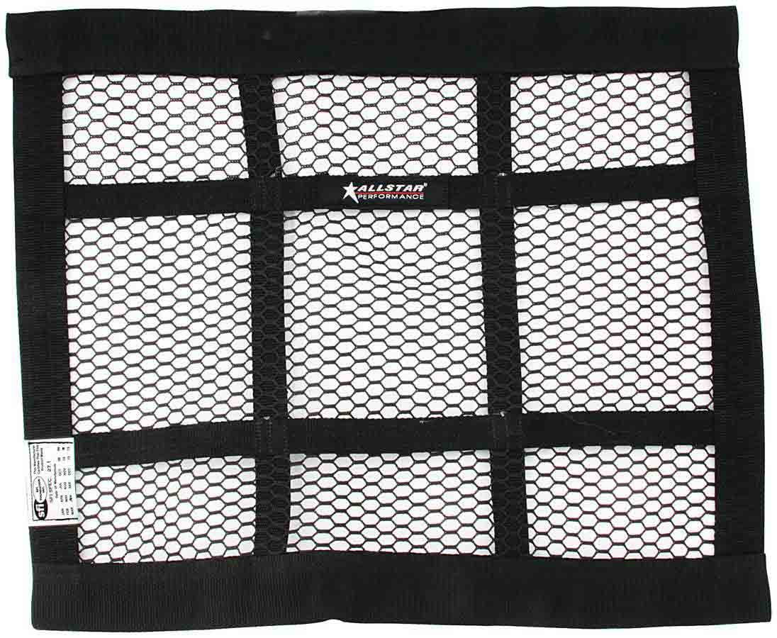 ALLSTAR, Window Net, SFI 27.1, Mesh, 18 x 22 in Rectangle, Black, Each