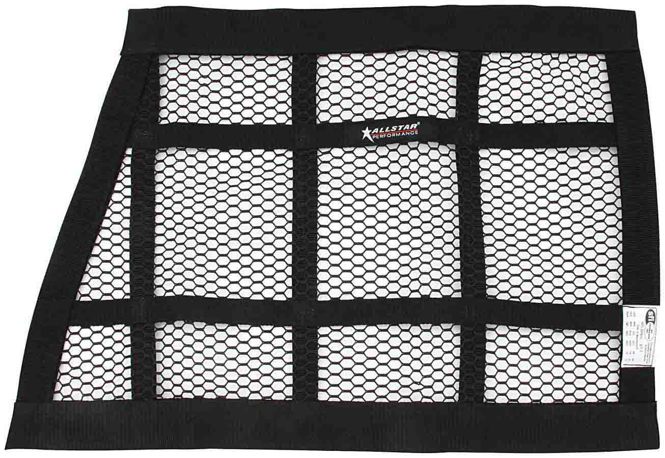 ALLSTAR, Window Net, SFI 27.1, Mesh, 18 x 27 x 22 in Trapezoid, Black, Each
