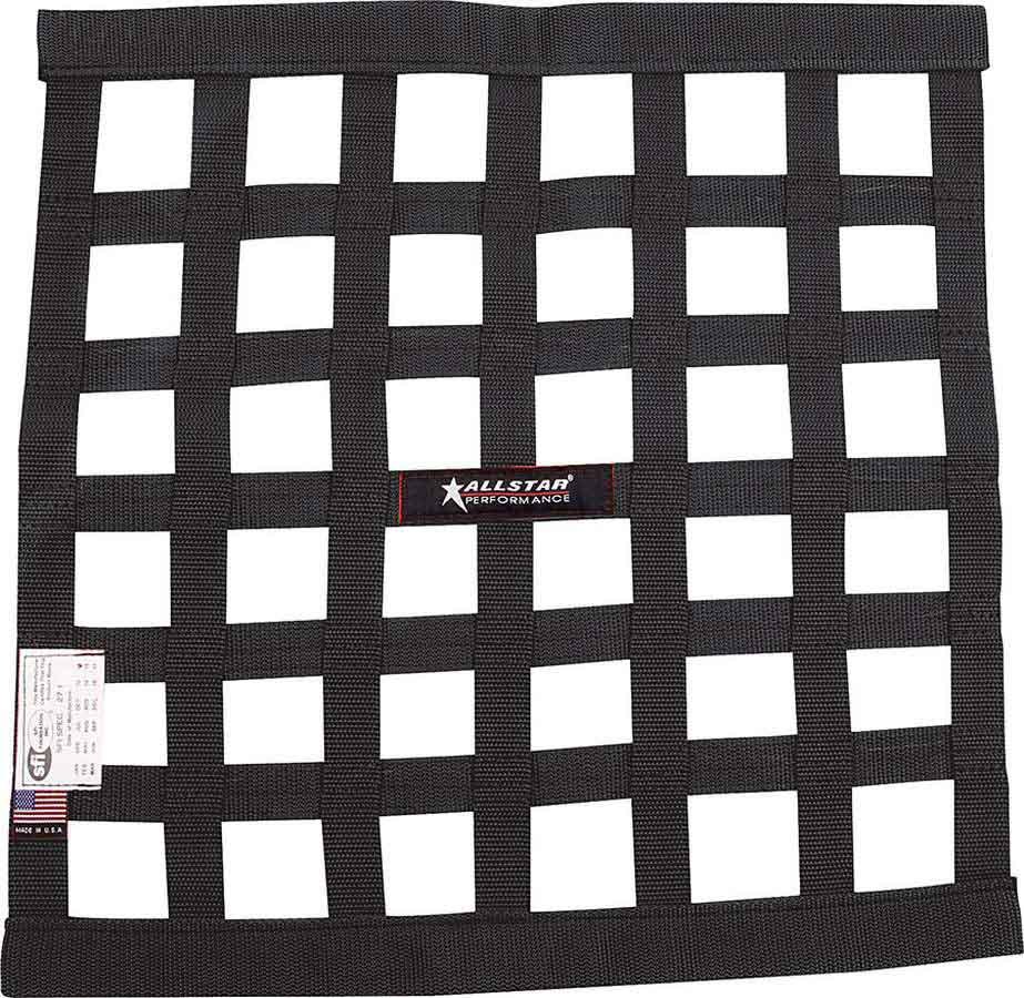 ALLSTAR, Window Net, SFI 27.1, 1 in Webbing, 18 in Square, Black, Each