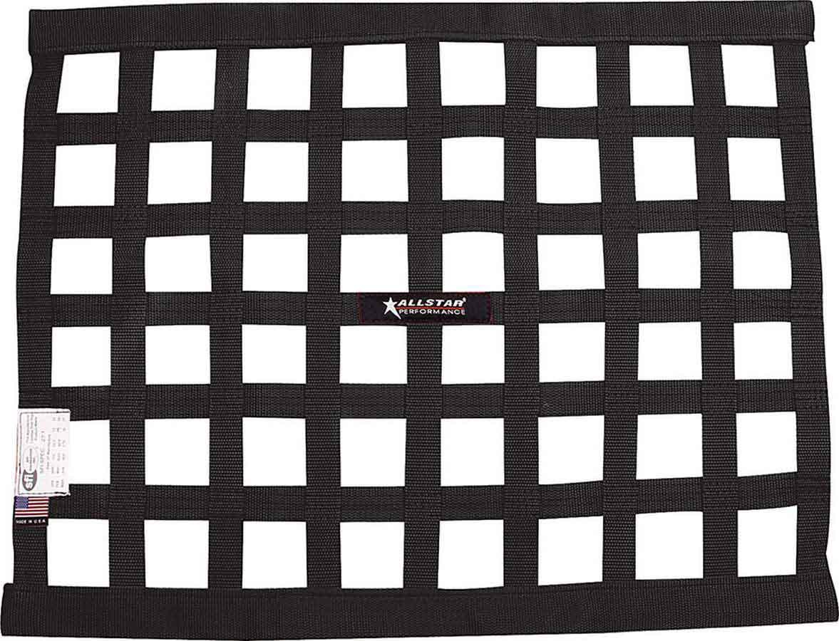 ALLSTAR, Window Net, SFI 27.1, 1 in Webbing, 18 x 24 in Rectangle, Black, Each