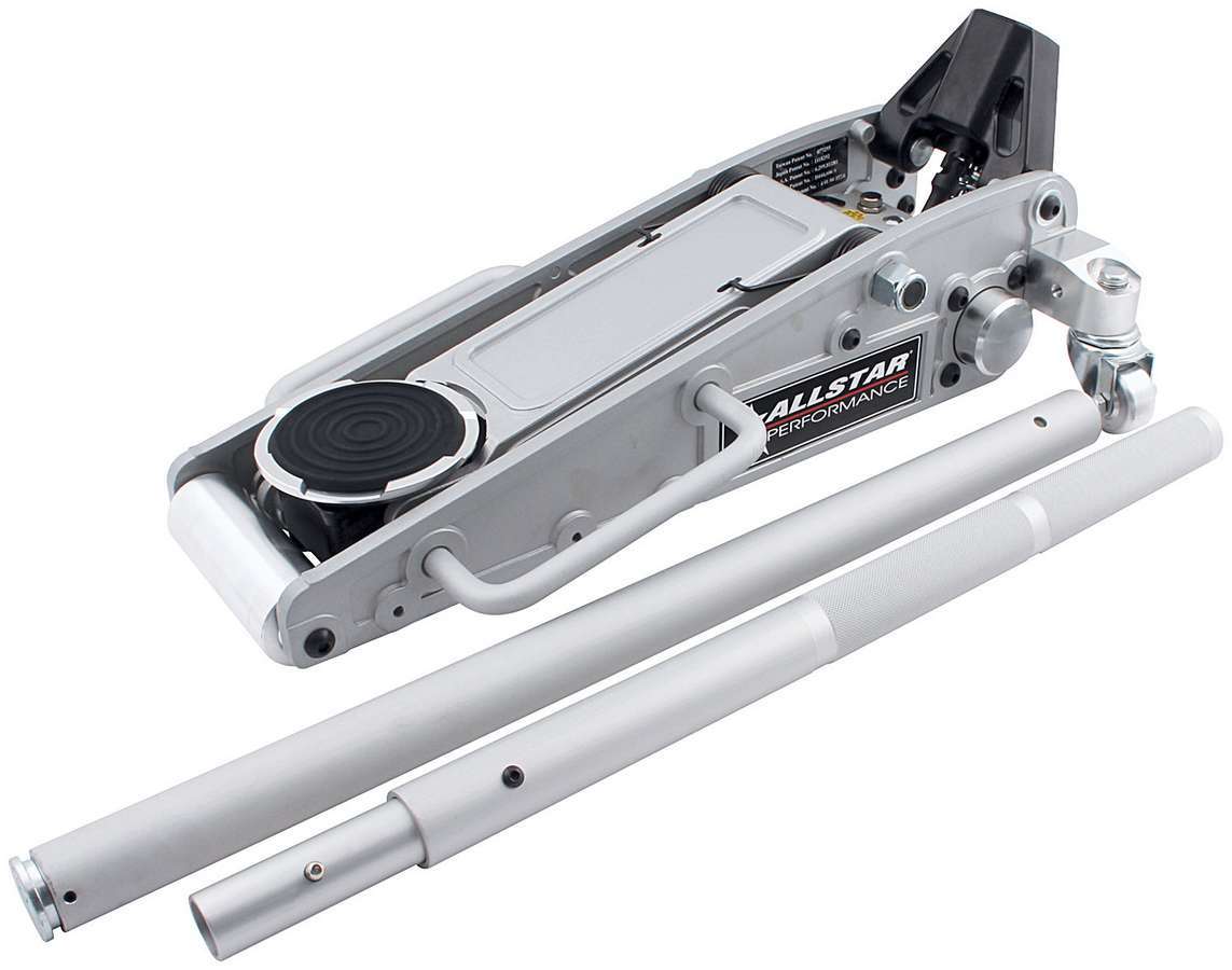 ALLSTAR, Floor Jack, 6 Pump, Aluminum, Silver Anodized, Each