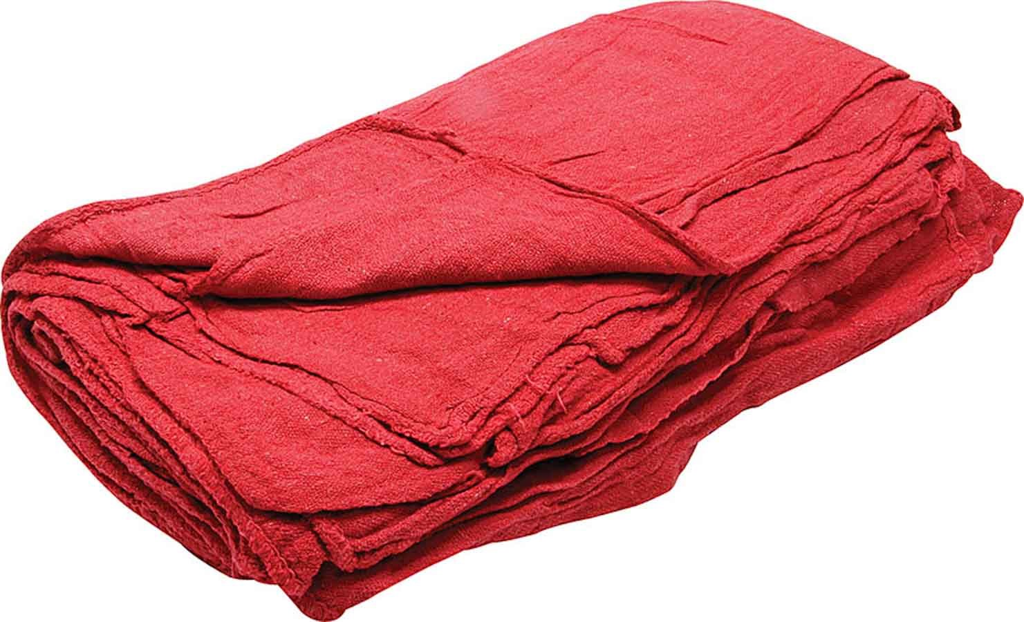 ALLSTAR, Shop Towels, Cloth, Red, Set of 25