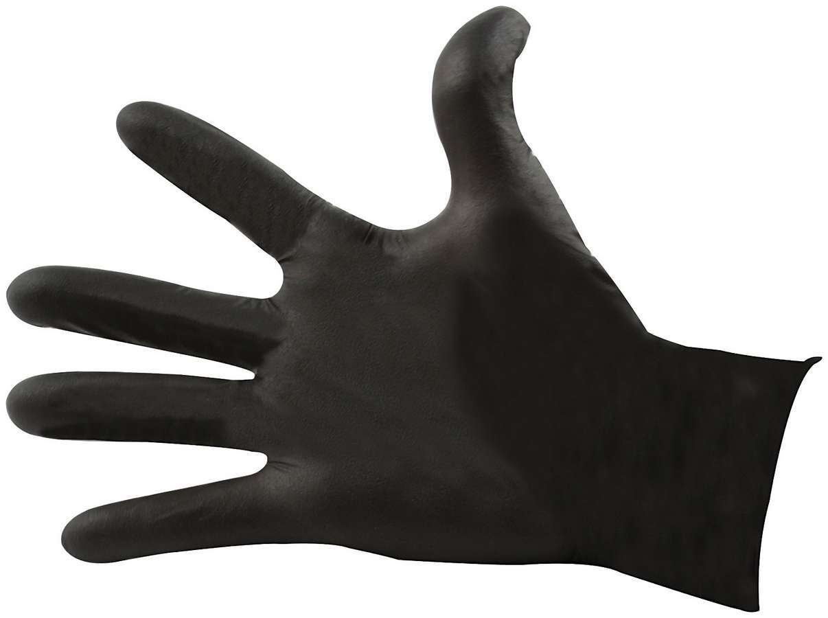ALLSTAR, Gloves, Shop, Nitrile, Black, X-Large, Set of 100